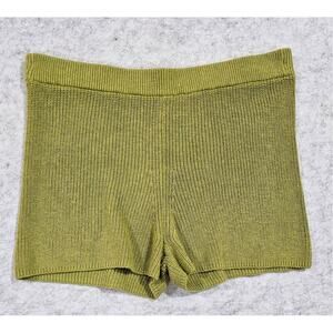 L'Academie Maja Knit Shorts, Green, Los Angelas, Womens Sz L New with tags